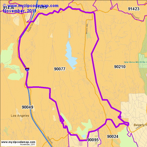 map of 90077