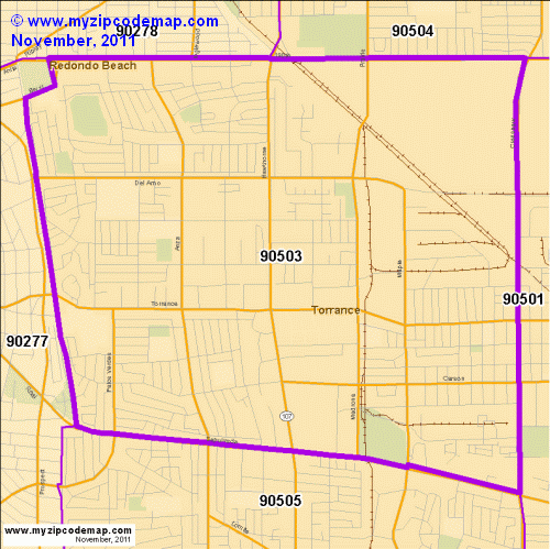map of 90503