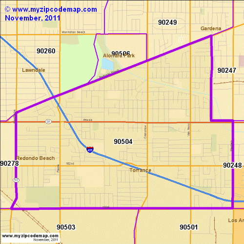 map of 90504