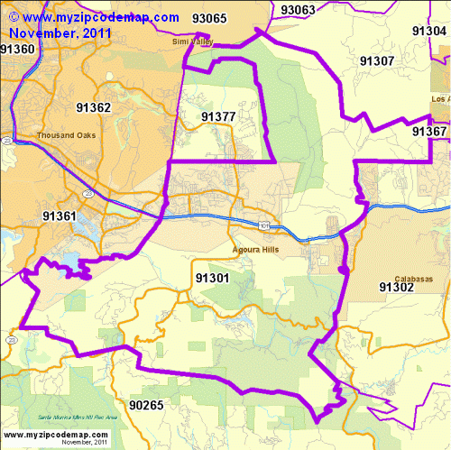 map of 91301