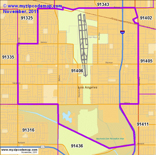 map of 91406
