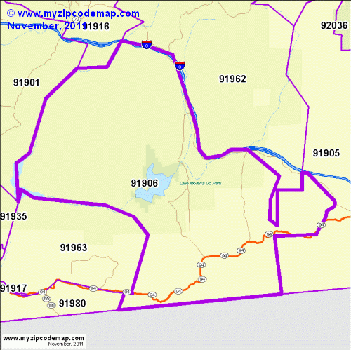 map of 91906
