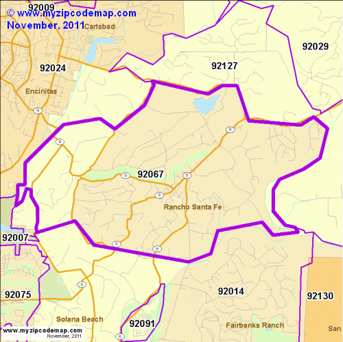 map of 92067
