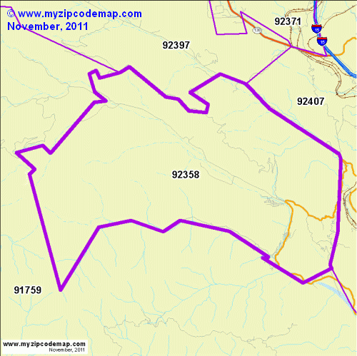 map of 92358