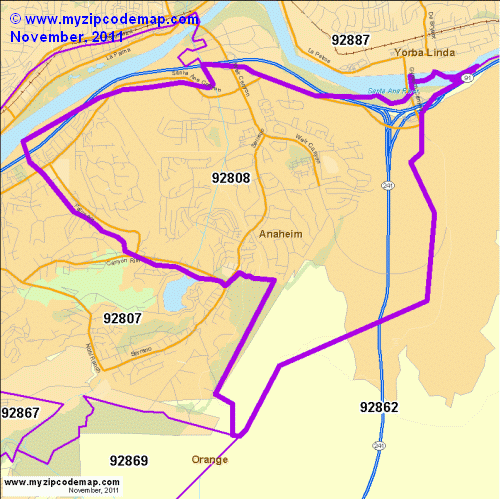 map of 92808