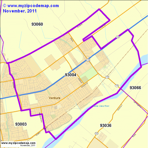 map of 93004