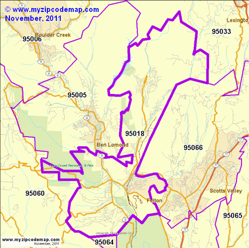 map of 95018