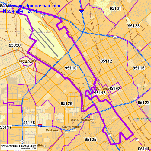 map of 95110