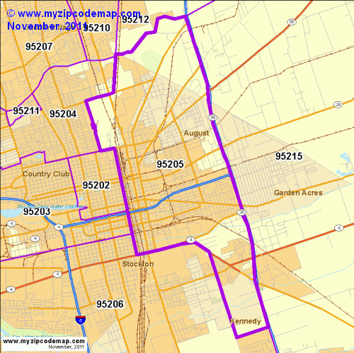 map of 95205