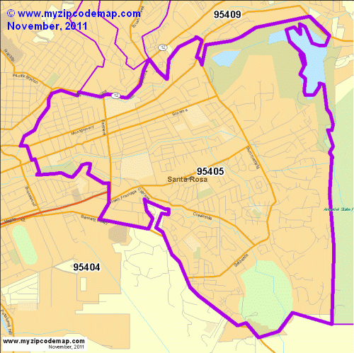 map of 95405