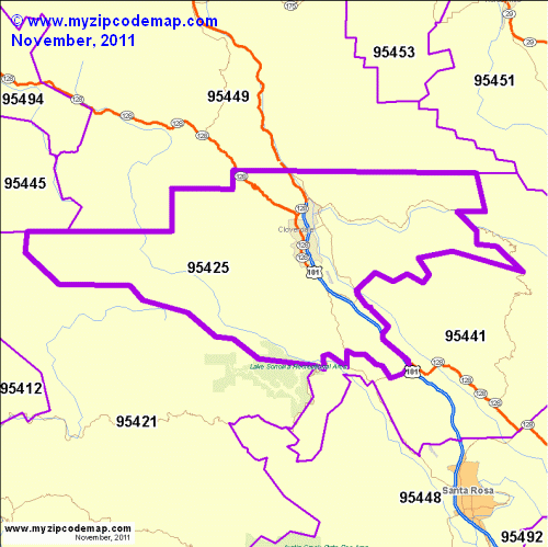map of 95425
