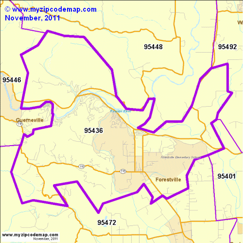 map of 95436