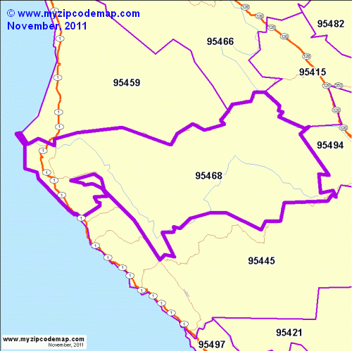 map of 95468