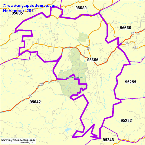 map of 95665