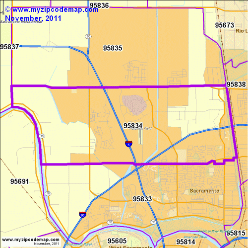 map of 95834