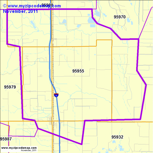 map of 95955