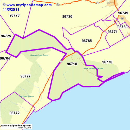 map of 96718