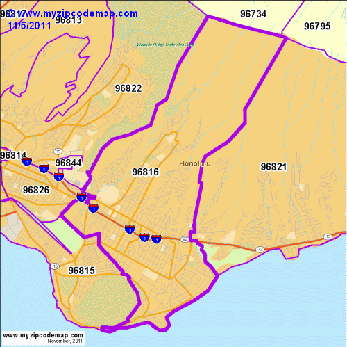 map of 96816