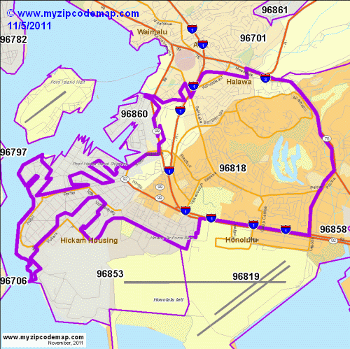 map of 96818