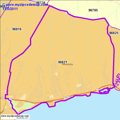 map of 96821