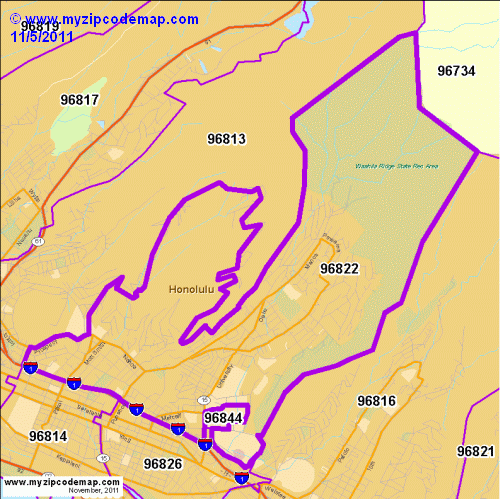 map of 96822