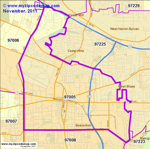 map of 97005
