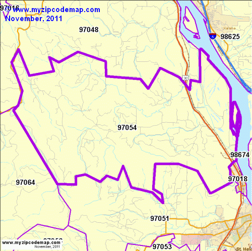 map of 97054