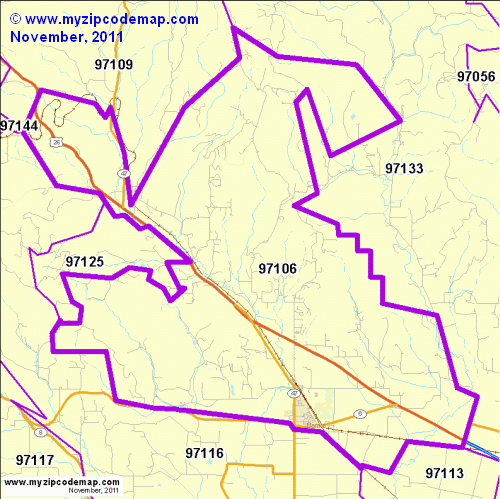 map of 97106