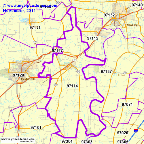 map of 97114