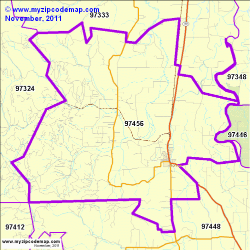 map of 97456