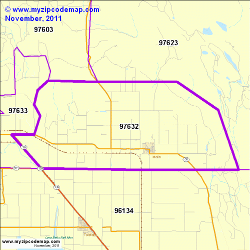 map of 97632