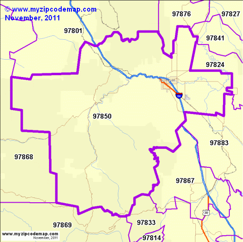 map of 97850