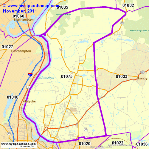 map of 01075
