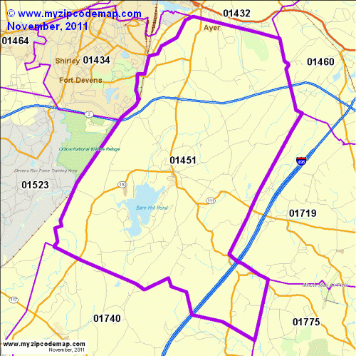 map of 01451