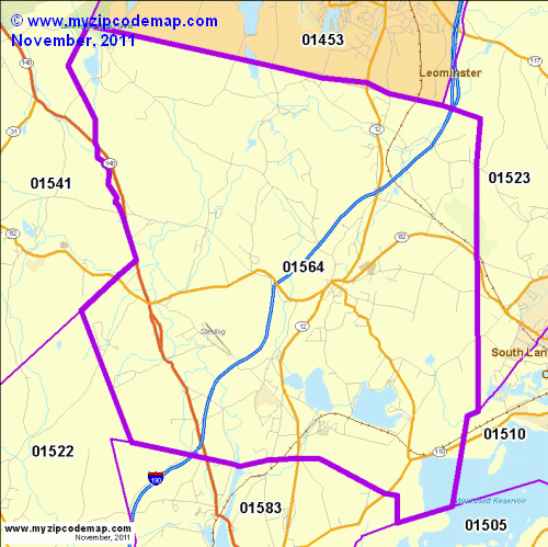 map of 01564