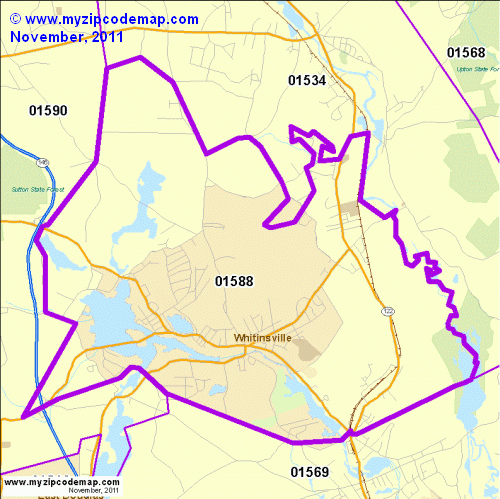 map of 01588