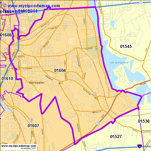 map of 01604