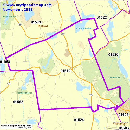 map of 01612