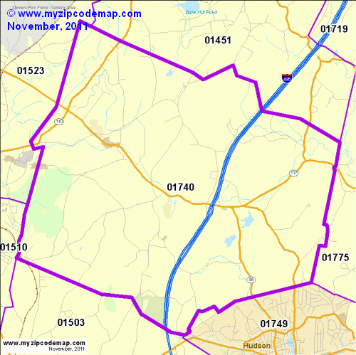 map of 01740