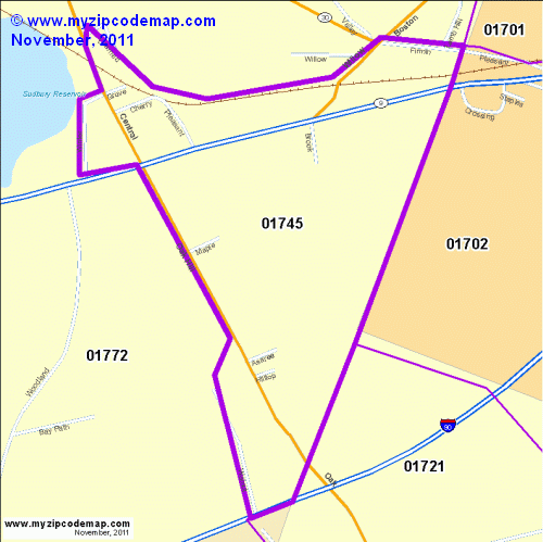 map of 01745