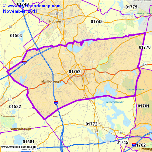 map of 01752