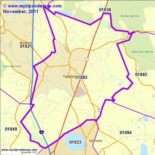 map of 01983