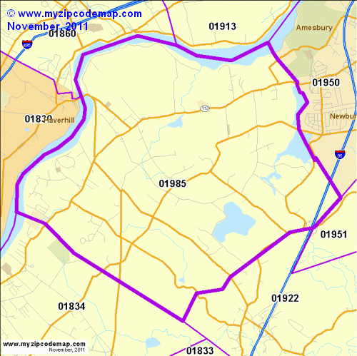 map of 01985