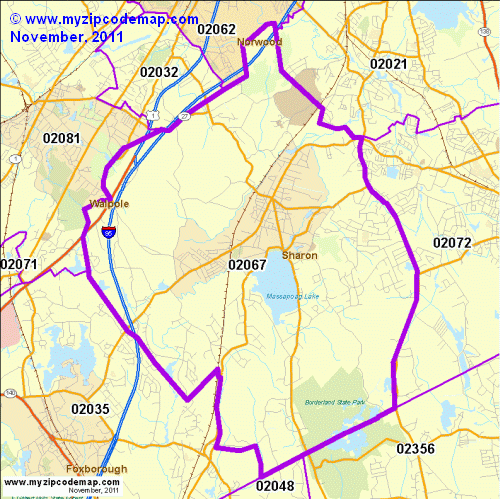 map of 02067