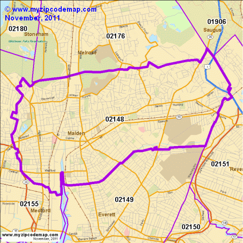 map of 02148