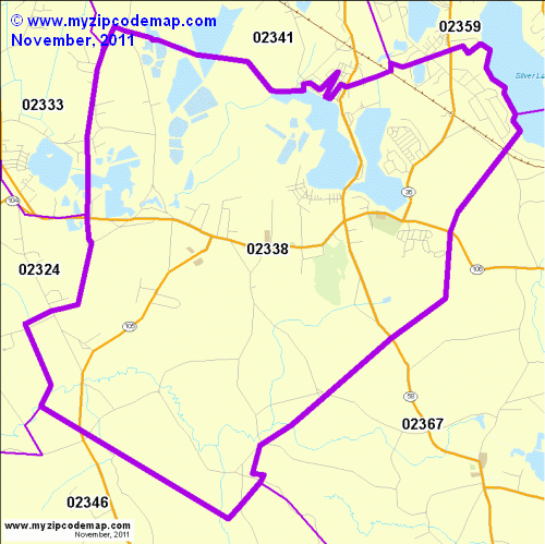 map of 02338