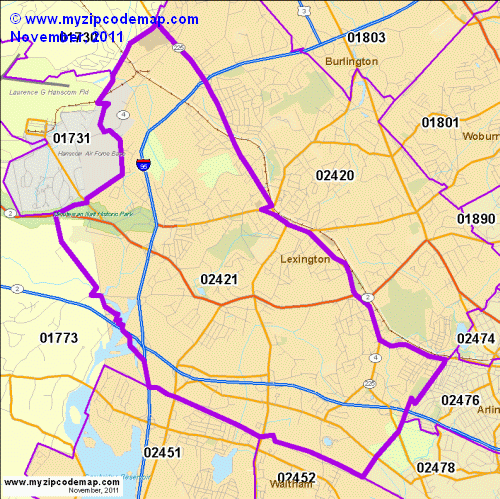 map of 02421