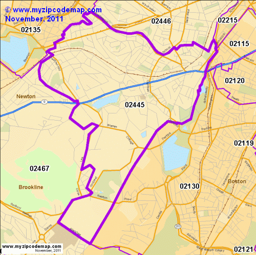 map of 02445