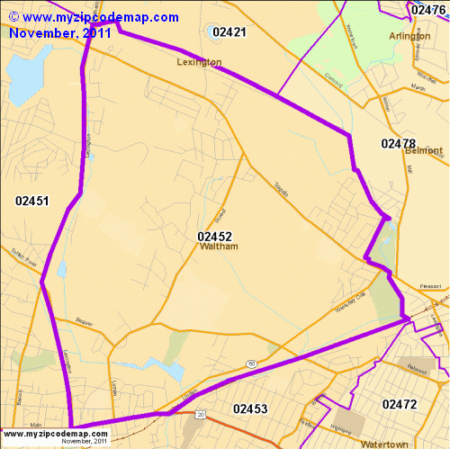 map of 02452