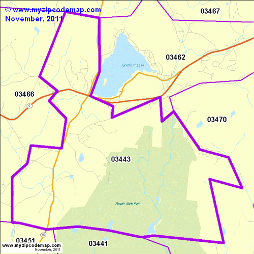 map of 03443